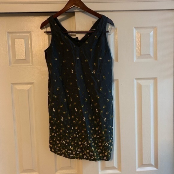 Old Navy Sundress Navy Blue & Yellow Size Medium - Picture 2 of 8